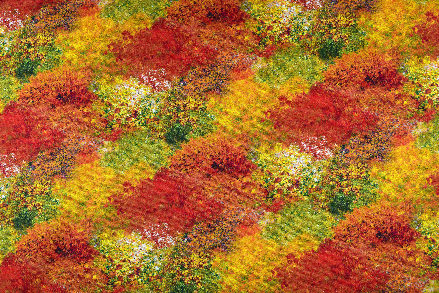 Autumn trees fabric, Quilting fabric, cotton fabric, Autumn Steam  -  Price by the Half Metre