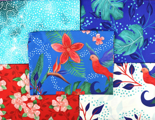 Birds of Paradise by Sarah Payne, cotton quilting fabric