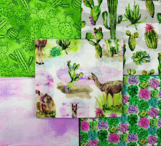 cactus fat Quarter Bundle, Cotton quilting fabric